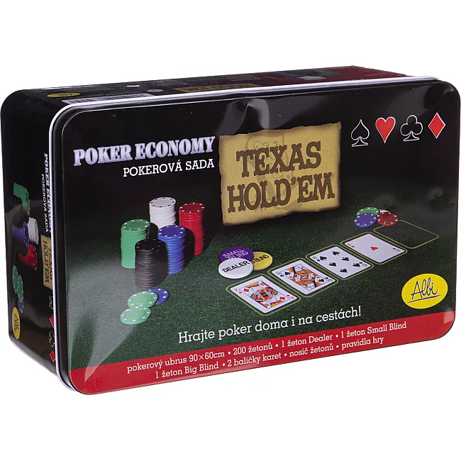 Набор для покера в металлической коробке Texas Holdem Poker set  SP-SPORT
 IG-1104215 200 фишек