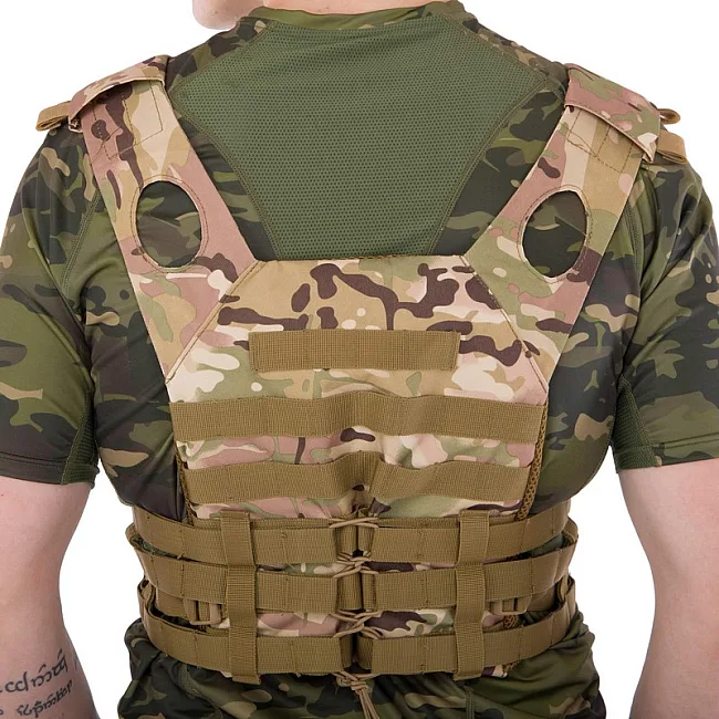 Плитоноска для бронепластин с системой MOLLE MILITARY RANGERS
 ZK-5515 (Хаки)