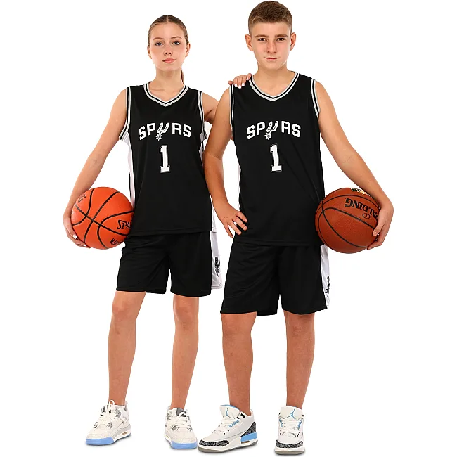 Детская баскетбольная форма
 NBA клуб Spurs 1 BA-9972 (Черный-белый)