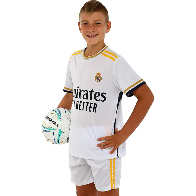 Футбольна форма дитяча із символікою клубу REAL MADRID домашня 2024 SP-SPORT CO-7188