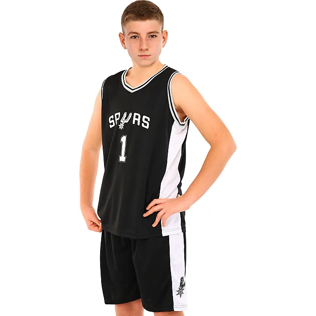 Детская баскетбольная форма
 NBA клуб Spurs 1 BA-9972 (Черный-белый)
