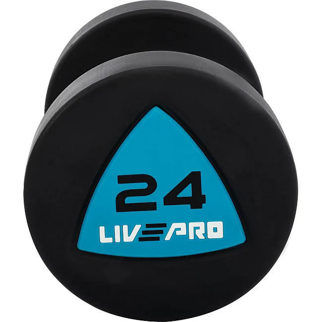 Гантели профессиональные
 с полиуретановым покрытием LiveUp LP8002-24 2шт по 24кг