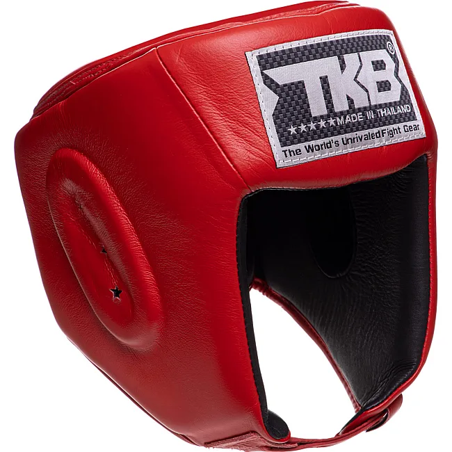 Шлем для бокса открытый кожаный TOP KING Super TKHGSC (Красный)