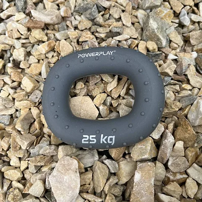 Эспандер кистевой силиконовый PowerPlay PP-4337 Large 25 кг. Серый