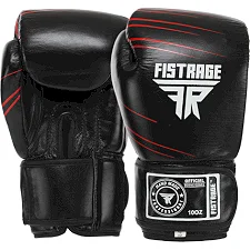 Перчатки для бокса кожаные FISTRAGE VL-6631 (Черный)