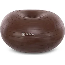 Фитбол мяч для баланса Пончик сатин BLOOM LB7053 ø45см (Коричневый)