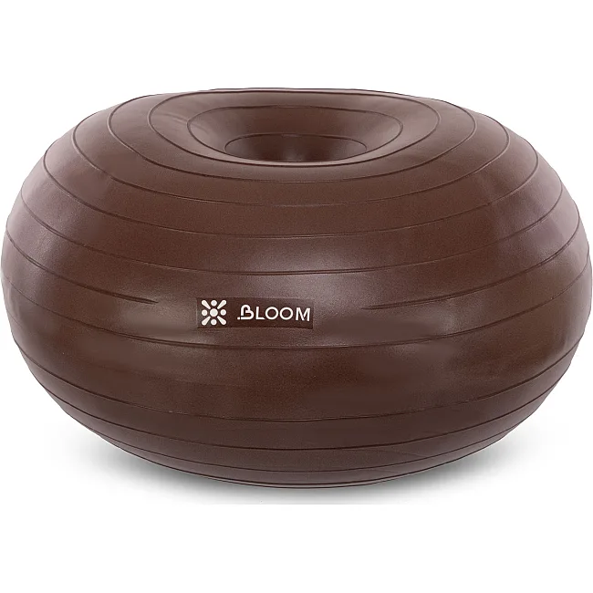 Фитбол мяч для баланса Пончик сатин BLOOM LB7053 ø45см (Коричневый)