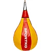 Боксерська груша краплеподібна набивна SPORTKO GP-3 60x35см (Червоно-жовтий)