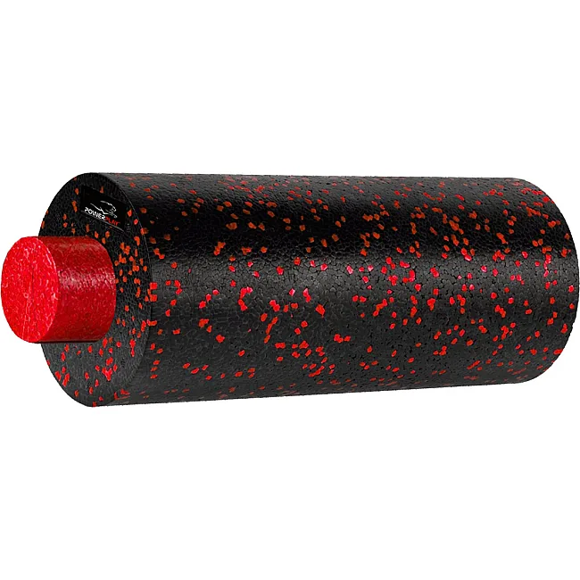Масажний ролик (роллер) гладкий PowerPlay PP-4348 2 in 1 EPP Foam Roller Чорно/Червоний (33x14см.)