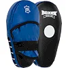 Лапа боксерская прямая тренировочная удлиненная кожа BOXER
 2006-01 38х18х4,5см 2штуки (Черный-желтый)
