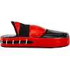 Лапа боксерская прямая тренировочная удлиненная кожа BOXER
 2006-01 38х18х4,5см 2штуки (Черный-желтый)