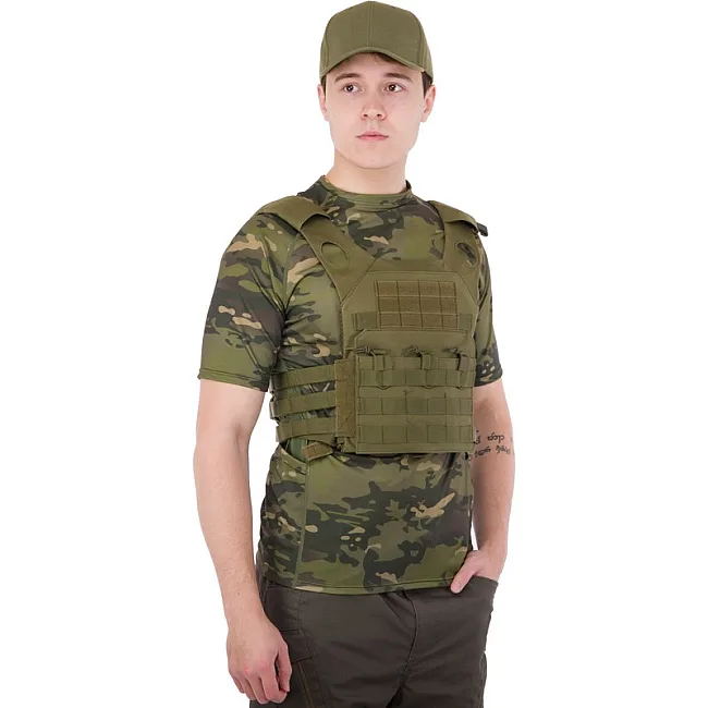 Плитоноска для бронепластин с системой MOLLE MILITARY RANGERS
 ZK-5515 (Хаки)