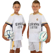 Футбольна форма дитяча із символікою клубу REAL MADRID домашня 2024 SP-SPORT CO-7188