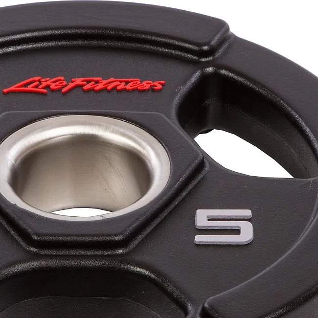 Млинець для штанги поліуретановий
 LIFE FITNESS SC-80154-5 51мм 5кг