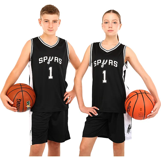 Детская баскетбольная форма
 NBA клуб Spurs 1 BA-9972 (Черный-белый)