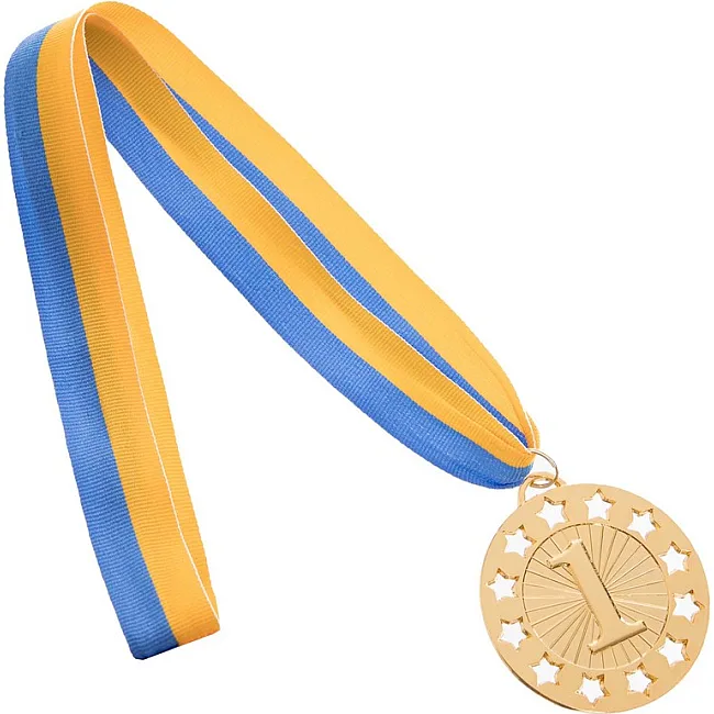 Медаль спортивна зі стрічкою SP-SPORT
 WIN C-6405 ø6,5см (Золотий)