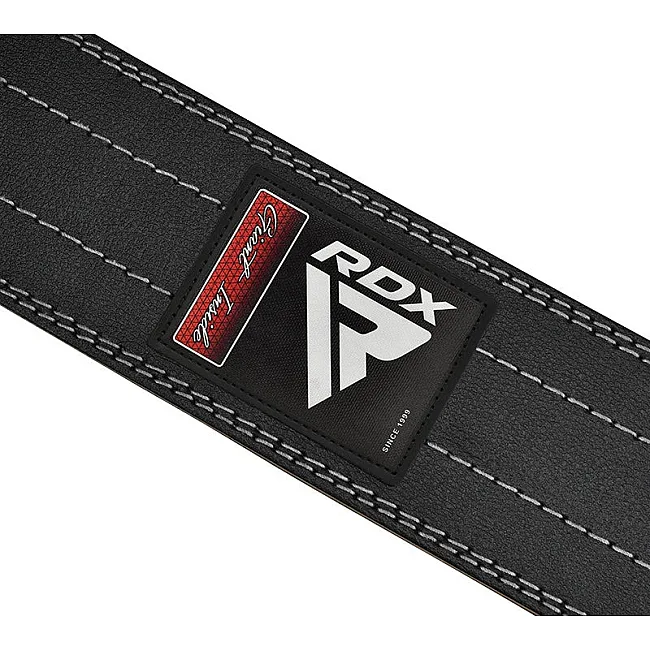 Пояс для пауэрлифтинга RDX кожаный RD1 White