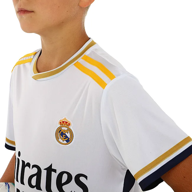 Футбольна форма дитяча із символікою клубу REAL MADRID домашня 2024 SP-SPORT CO-7188