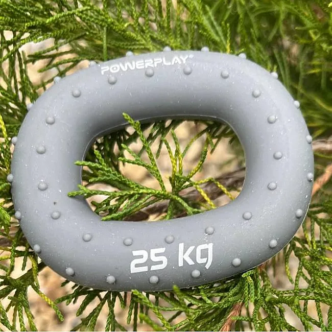 Эспандер кистевой силиконовый PowerPlay PP-4337 Large 25 кг. Серый