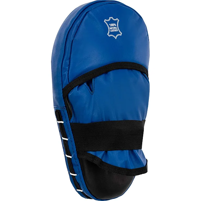 Лапа боксерская прямая тренировочная удлиненная кожа BOXER
 2006-01 38х18х4,5см 2штуки (Черный-желтый)
