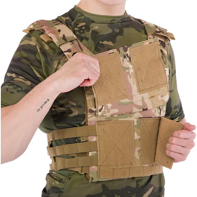 Плитоноска для бронепластин с системой MOLLE MILITARY RANGERS
 ZK-5515 (Хаки)