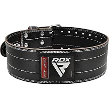 Пояс для пауэрлифтинга RDX кожаный RD1 White