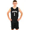 Детская баскетбольная форма
 NBA клуб Spurs 1 BA-9972 (Черный-белый)