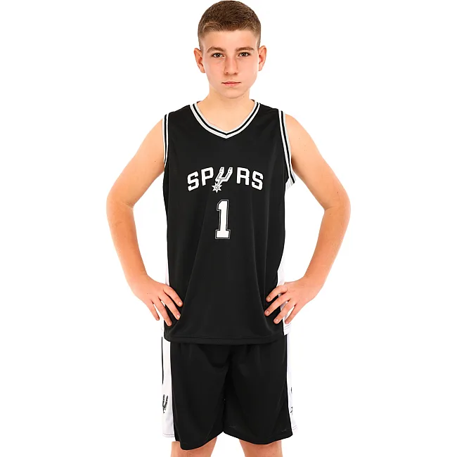 Детская баскетбольная форма
 NBA клуб Spurs 1 BA-9972 (Черный-белый)