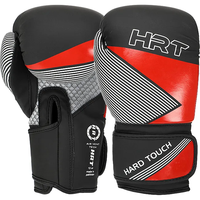 Рукавички для боксу PU HARD TOUCH BO-7698 (Чорно-червоний)
