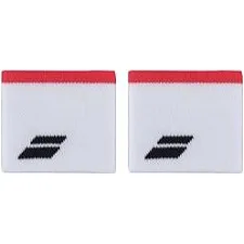 Напульсники Babolat LOGO WRISTBAND WHITE/STRIKE RED