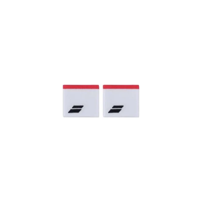 Напульсники Babolat LOGO WRISTBAND WHITE/STRIKE RED