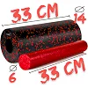 Масажний ролик (роллер) гладкий PowerPlay PP-4348 2 in 1 EPP Foam Roller Чорно/Червоний (33x14см.)
