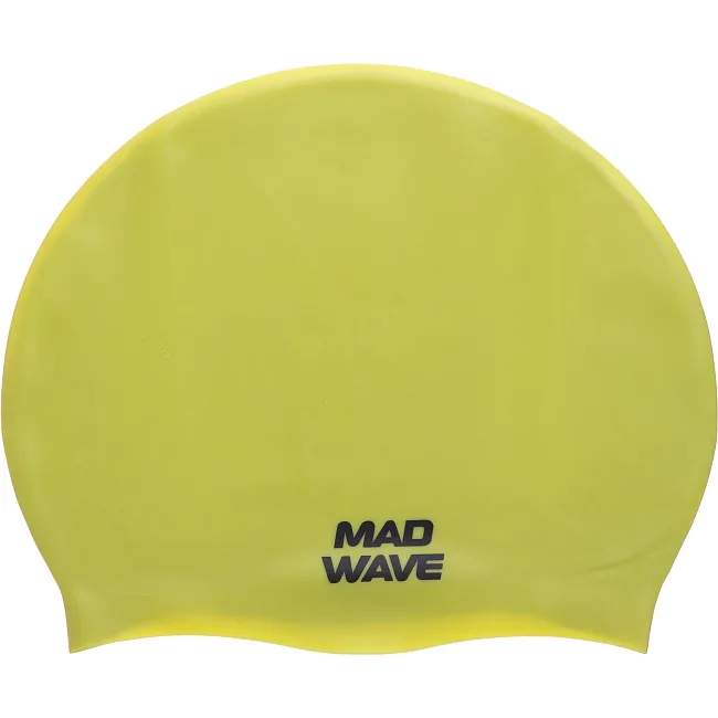 Шапочка для басейну силіконова для дорослих MADWAVE Light BIG M053113 (Жовтий)