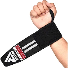 Бинты для запястий (кистовые бинты) RDX GYM WRIST WRAP R11 BLACK/WHITE