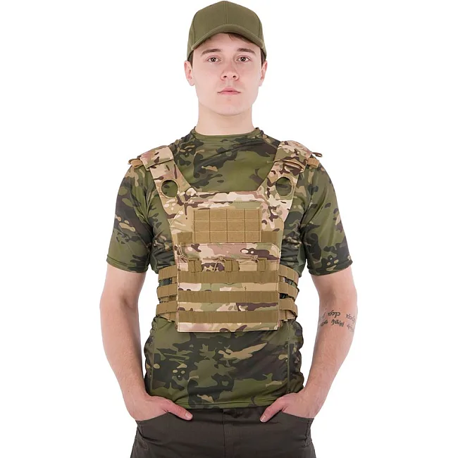 Плитоноска для бронепластин с системой MOLLE MILITARY RANGERS
 ZK-5515 (Хаки)