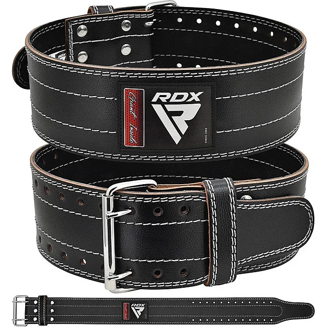 Пояс для пауэрлифтинга RDX кожаный RD1 White