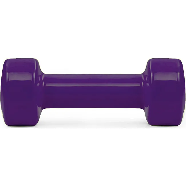 Гантели виниловые POWERPLAY 4125 Achilles 2x2.5кг. Фиолетовые (пара - 2шт)