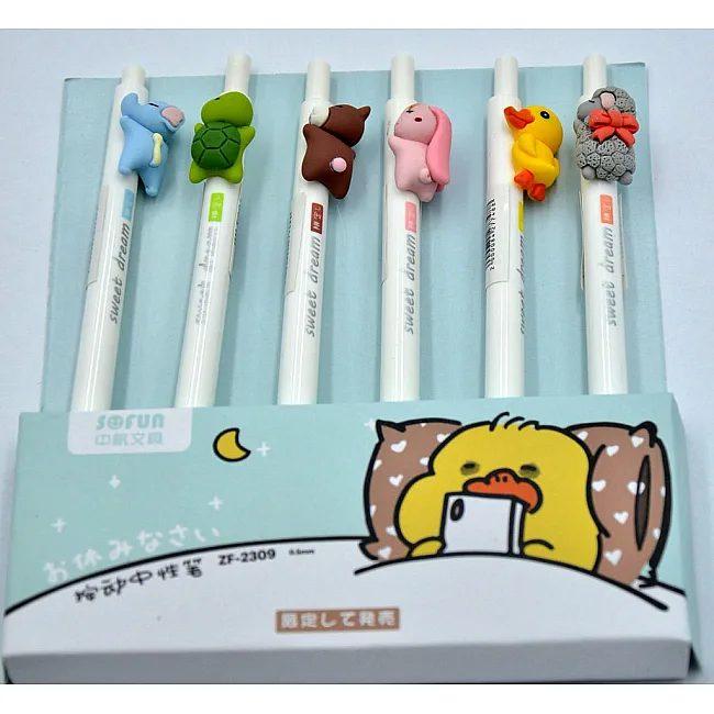 Набор гелевых ручек 0.5 мм BP5001 Cute Animal (6штук)