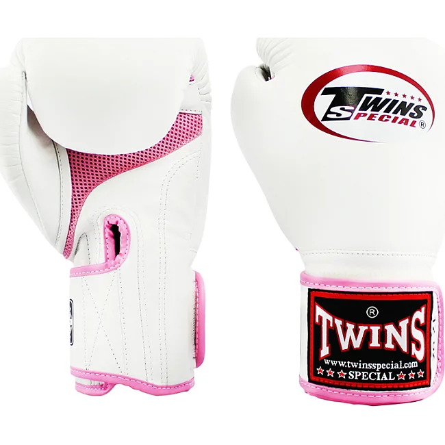 Перчатки для бокса TWINS Velcro Mesh Edition BGVLA1 White Pink