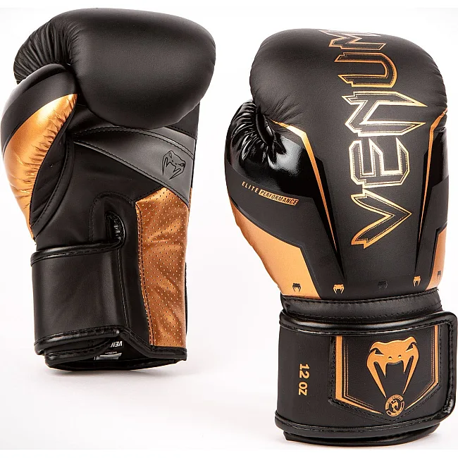 Рукавички боксу VENUM Elite Evo Black Bronze