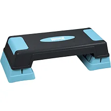 Степ-платформа POWERPLAY 4329 (3 уровня 12-17-22 см) Profi Step Черно-голубая