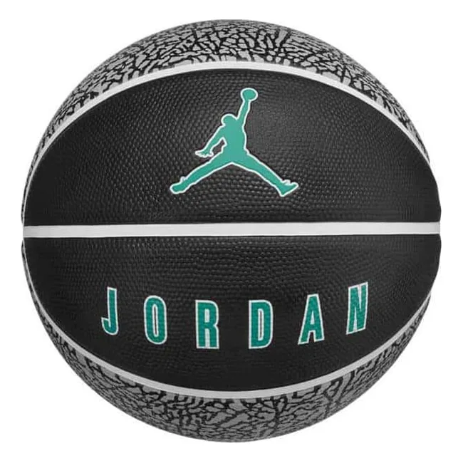 Баскетбольний м'яч NIKE JORDAN PLAYGROUND 2.0 8P DEFLATED BLACK/WHITE/WHITE/CLEAR JADE size 7