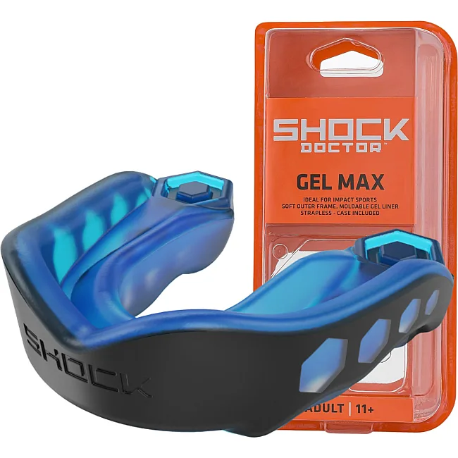 Капа Shock Doctor Gel Max детская (возраст до 10) Black/Blue (art. 6100-BB-YTR)