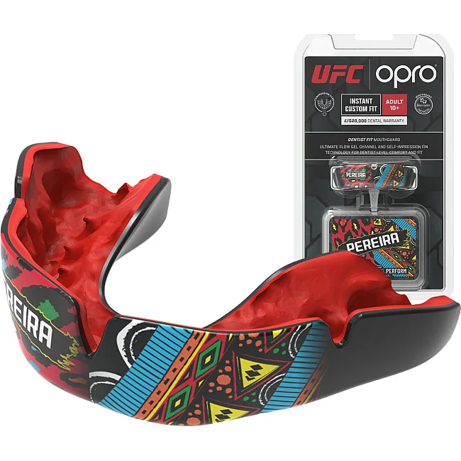 Капа OPRO UFC Fighter Collection Alex Pereira взрослая (возраст 11+) Black (art.102529006)