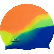 Шапочка для бассейна силиконовая Cima PL-8683 (Салатовый-оранжевый)