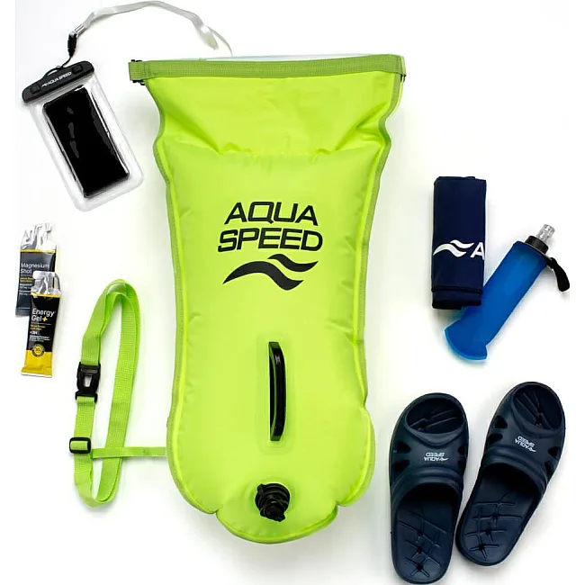 Буй для плавания Aqua Speed OPEN WATER SWIM BUOY 17L 63226 зеленый 37 x 72 см