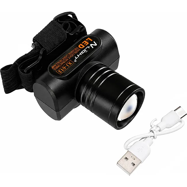 Налобный фонарик N-Light BL-XJ-613 (Черный)