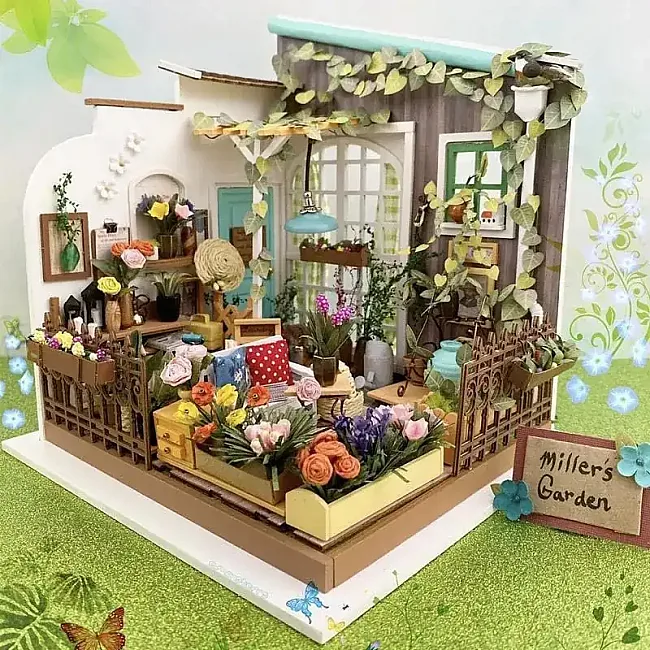 Конструктор 3D міні-будинок Robotime Rolife Miller's Flower House DG108