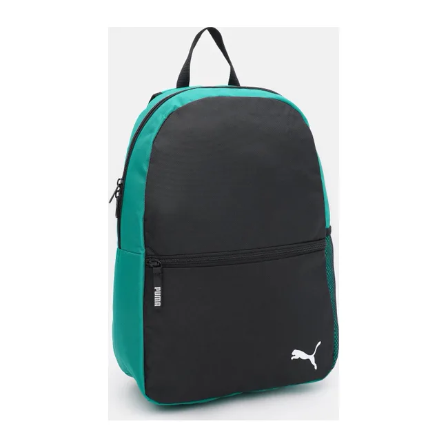 Рюкзак PUMA teamGOAL Backpack Core 17L черный, зелёный 28x14x43 см