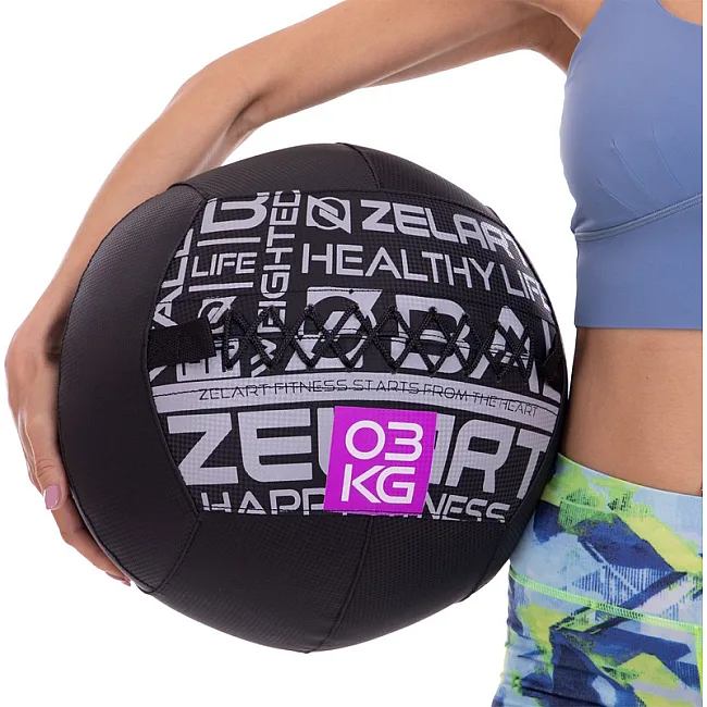 Мяч набивной медицинский для кроссфита WALL BALL ZELART
 FI-2637-3 3кг
